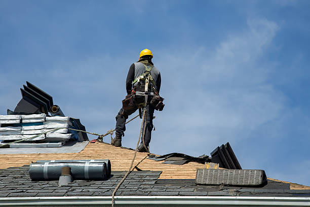 Professional Gutter Installation technician working in Tieton, WA